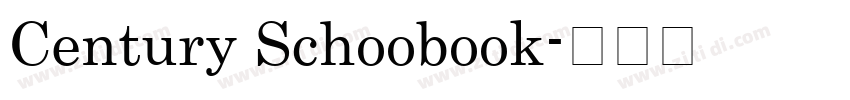 Century Schoobook字体转换